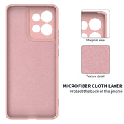 For Motorola Edge 50 Solid Color Liquid Silicone Dropproof Full Coverage Phone Case(Pink)