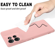 For Motorola Edge 50 Solid Color Liquid Silicone Dropproof Full Coverage Phone Case(Pink)
