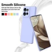 For Motorola Edge 50 Solid Color Liquid Silicone Dropproof Full Coverage Phone Case(Purple)