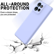 For Motorola Edge 50 Solid Color Liquid Silicone Dropproof Full Coverage Phone Case(Purple)