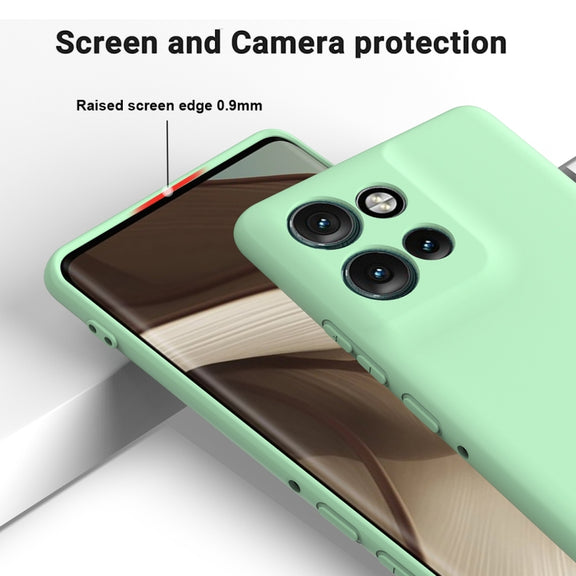 For Motorola Edge 50 Neo / Moto S50 Solid Color Liquid Silicone Dropproof Full Coverage Phone Case(Green)