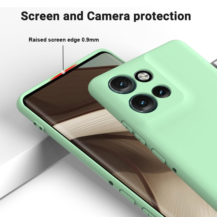 For Motorola Edge 50 Neo / Moto S50 Solid Color Liquid Silicone Dropproof Full Coverage Phone Case(Green)