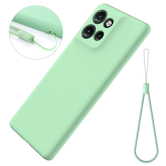 For Motorola Edge 50 Neo / Moto S50 Solid Color Liquid Silicone Dropproof Full Coverage Phone Case(Green)