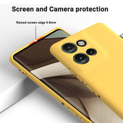 For Motorola Edge 50 Neo / Moto S50 Solid Color Liquid Silicone Dropproof Full Coverage Phone Case(Yellow)