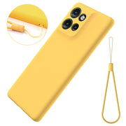 For Motorola Edge 50 Neo / Moto S50 Solid Color Liquid Silicone Dropproof Full Coverage Phone Case(Yellow)