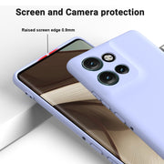 For Motorola Edge 50 Neo / Moto S50 Solid Color Liquid Silicone Dropproof Full Coverage Phone Case(Purple)