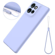 For Motorola Edge 50 Neo / Moto S50 Solid Color Liquid Silicone Dropproof Full Coverage Phone Case(Purple)