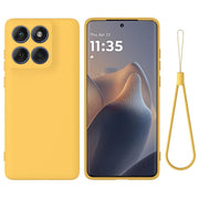 For Motorola Edge 60 Fusion / Edge 60 Solid Color Liquid Silicone Dropproof Full Coverage Phone Case(Yellow)