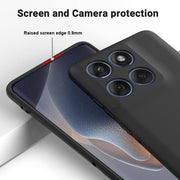 For Motorola Edge 60 Fusion / Edge 60 Solid Color Liquid Silicone Dropproof Full Coverage Phone Case(Black)