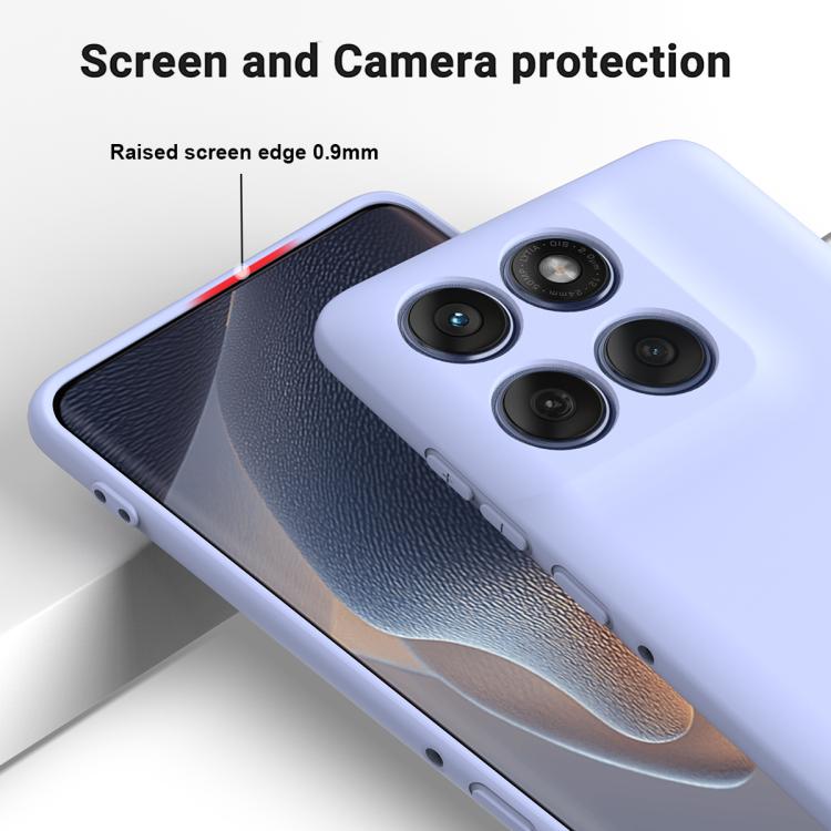 For Motorola Edge 60 Fusion / Edge 60 Solid Color Liquid Silicone Dropproof Full Coverage Phone Case(Purple)