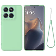 For Motorola Edge 60s Solid Color Liquid Silicone Dropproof Full Coverage Phone Case(Green)