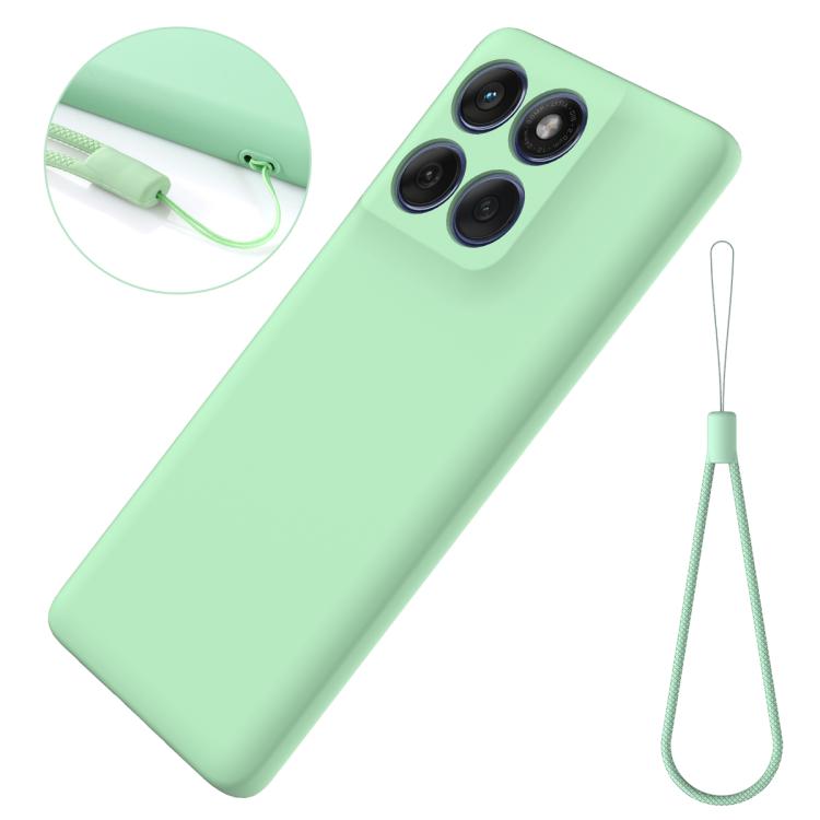 For Motorola Edge 60s Solid Color Liquid Silicone Dropproof Full Coverage Phone Case(Green)