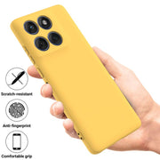 For Motorola Edge 60s Solid Color Liquid Silicone Dropproof Full Coverage Phone Case(Yellow)
