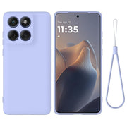 For Motorola Edge 60s Solid Color Liquid Silicone Dropproof Full Coverage Phone Case(Purple)