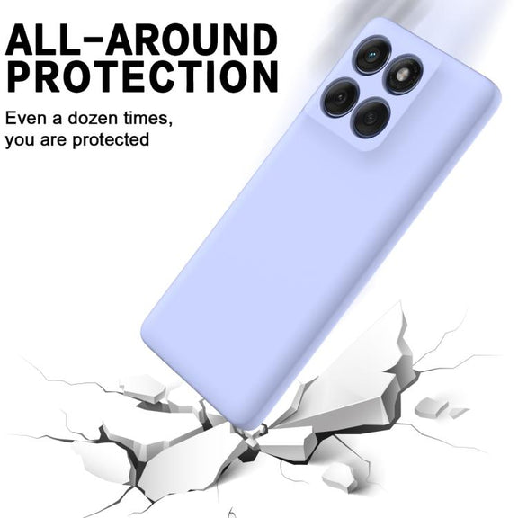 For Motorola Edge 60s Solid Color Liquid Silicone Dropproof Full Coverage Phone Case(Purple)