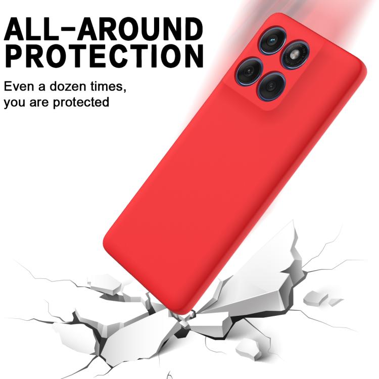 For Motorola Edge 60 Pro Solid Color Liquid Silicone Dropproof Full Coverage Phone Case(Red) - free shipping - PMC TechLife - Order now!