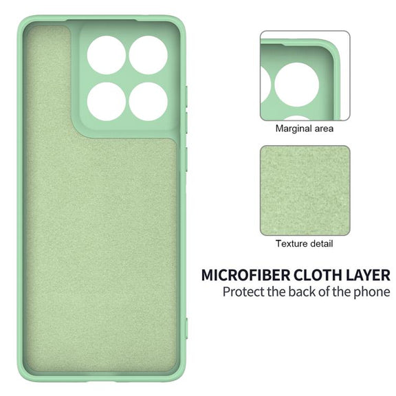For Motorola Edge 60 Pro Solid Color Liquid Silicone Dropproof Full Coverage Phone Case(Green)