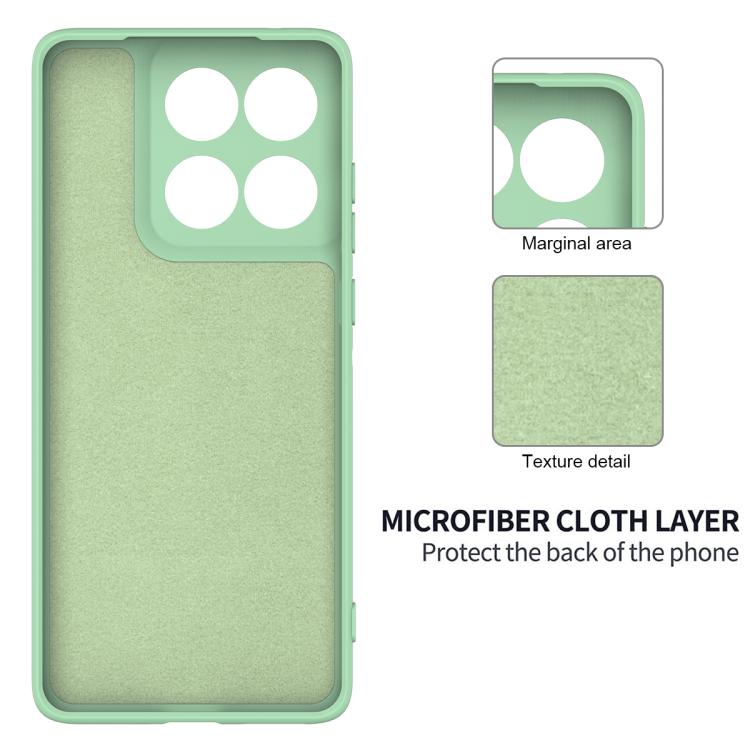 For Motorola Edge 60 Pro Solid Color Liquid Silicone Dropproof Full Coverage Phone Case(Green)