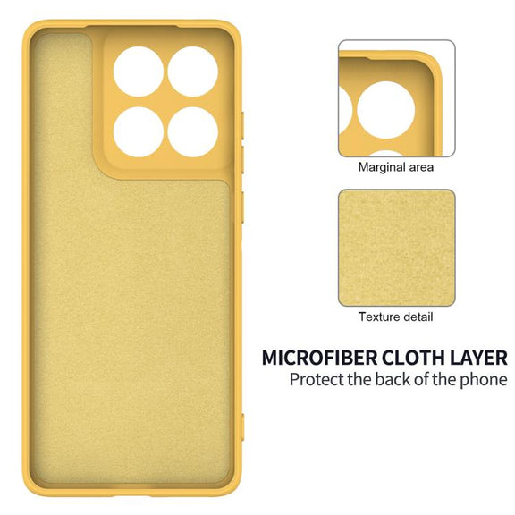 For Motorola Edge 60 Pro Solid Color Liquid Silicone Dropproof Full Coverage Phone Case(Yellow)