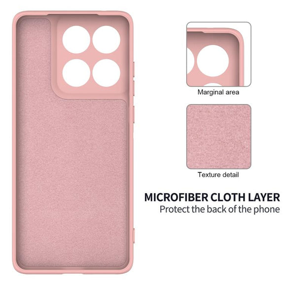 For Motorola Edge 60 Pro Solid Color Liquid Silicone Dropproof Full Coverage Phone Case(Pink)
