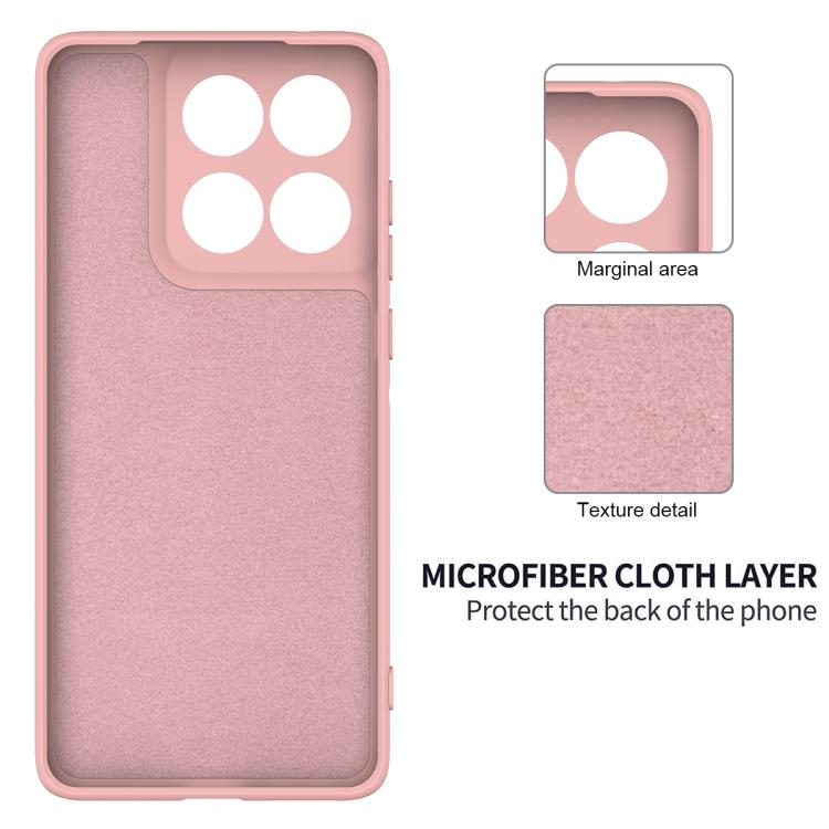 For Motorola Edge 60 Pro Solid Color Liquid Silicone Dropproof Full Coverage Phone Case(Pink)