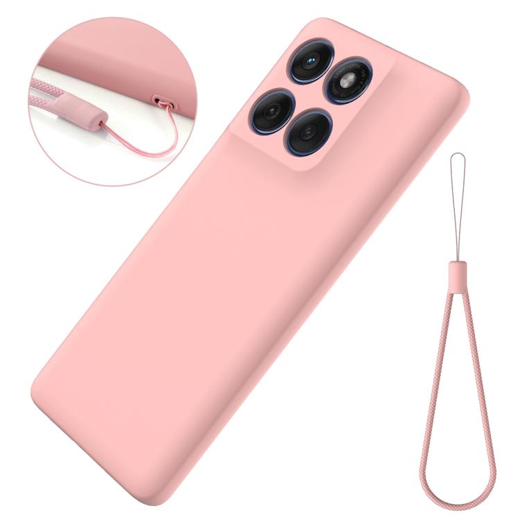 For Motorola Edge 60 Pro Solid Color Liquid Silicone Dropproof Full Coverage Phone Case(Pink) - free shipping - PMC TechLife - Order now!