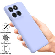 For Motorola Edge 60 Pro Solid Color Liquid Silicone Dropproof Full Coverage Phone Case(Purple)