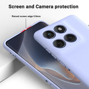 For Motorola Edge 60 Pro Solid Color Liquid Silicone Dropproof Full Coverage Phone Case(Purple)