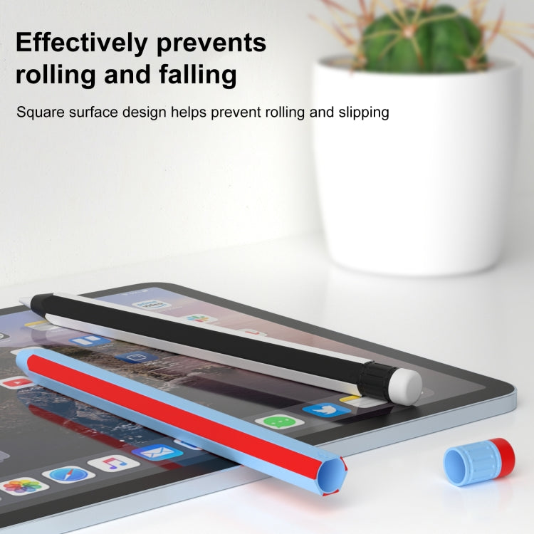 For Apple Pencil 2 / Pencil Pro Colorful Pencil Style Stylus Silicone Protective Case(Green Yellow) - Pencil Accessories by PMC Jewellery | Online Shopping South Africa | PMC Jewellery | Buy Now Pay Later Mobicred