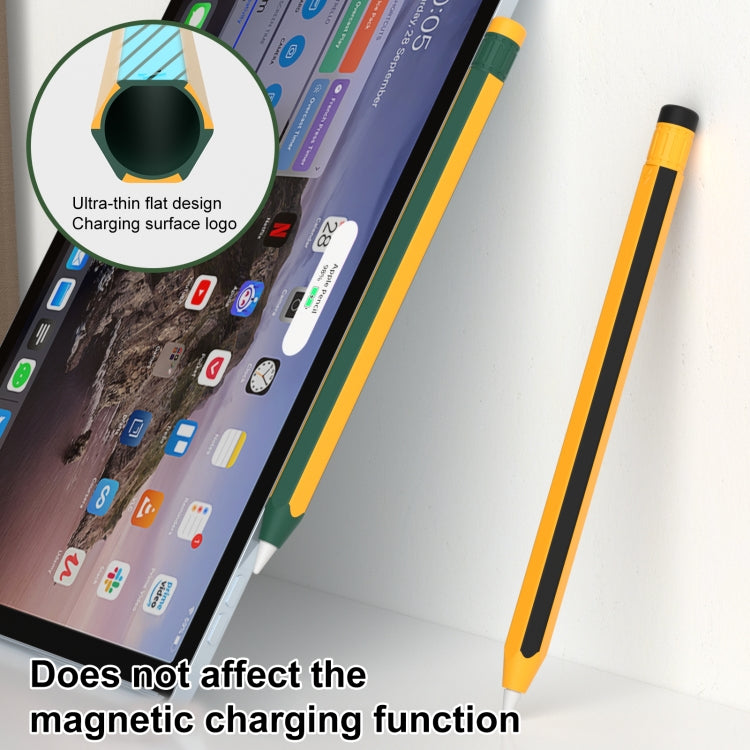 For Apple Pencil 2 / Pencil Pro Colorful Pencil Style Stylus Silicone Protective Case(Sapphire Blue Cyan)