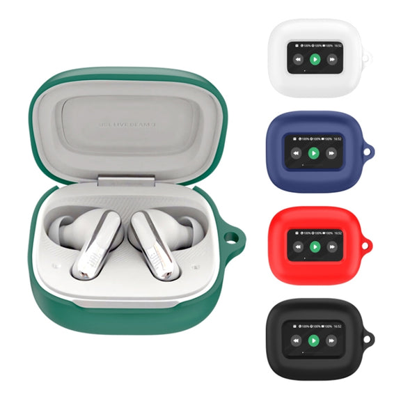 For JBL Live Beam 3 Wireless Bluetooth Earphones Silicone Protective Case(Black)