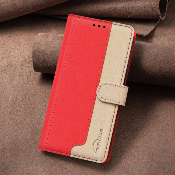 For Google Pixel 9 Color Matching RFID Anti-theft Leather Phone Case(Red)