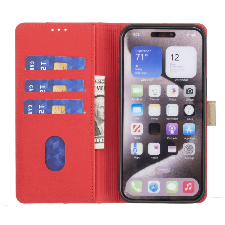 For Google Pixel 9 Color Matching RFID Anti-theft Leather Phone Case(Red) - Google Cases by PMC TechLife | Online Shopping South Africa | PMC TechLife | Buy Now Pay Later Mobicred