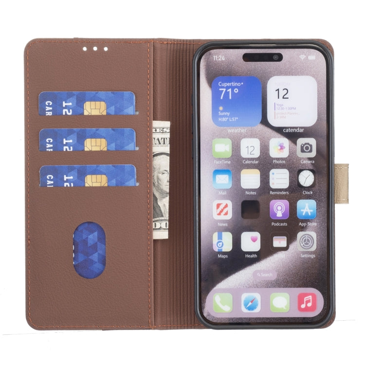 For Google Pixel 9 Pro Color Matching RFID Anti-theft Leather Phone Case(Brown) - Google Cases by PMC TechLife | Online Shopping South Africa | PMC TechLife | Buy Now Pay Later Mobicred