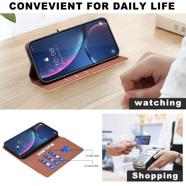 For Google Pixel 9 Pro Color Matching RFID Anti-theft Leather Phone Case(Brown) - Google Cases by PMC TechLife | Online Shopping South Africa | PMC TechLife | Buy Now Pay Later Mobicred