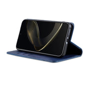For Samsung Galaxy S25 Ultra 5G AZNS Magnetic Calf Texture Flip Leather Phone Case(Dark Blue)