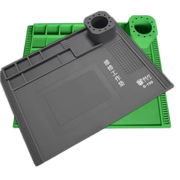 BEST S-190 High-temperature Resistant Silicone Pad Workbench Pad(Grey)
