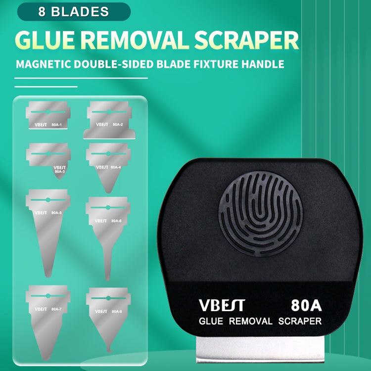 BEST VBST-80A 8 in 1 Stainless Steel Multipurpose Magnetic Double-sided Glue Removal Scraper Set - Dust Remove Tool by BEST | Online Shopping South Africa | PMC TechLife | Buy Now Pay Later Mobicred