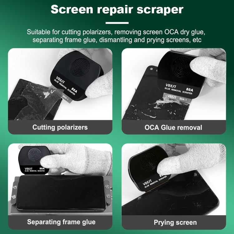 BEST VBST-80A 8 in 1 Stainless Steel Multipurpose Magnetic Double-sided Glue Removal Scraper Set - Dust Remove Tool by BEST | Online Shopping South Africa | PMC TechLife | Buy Now Pay Later Mobicred