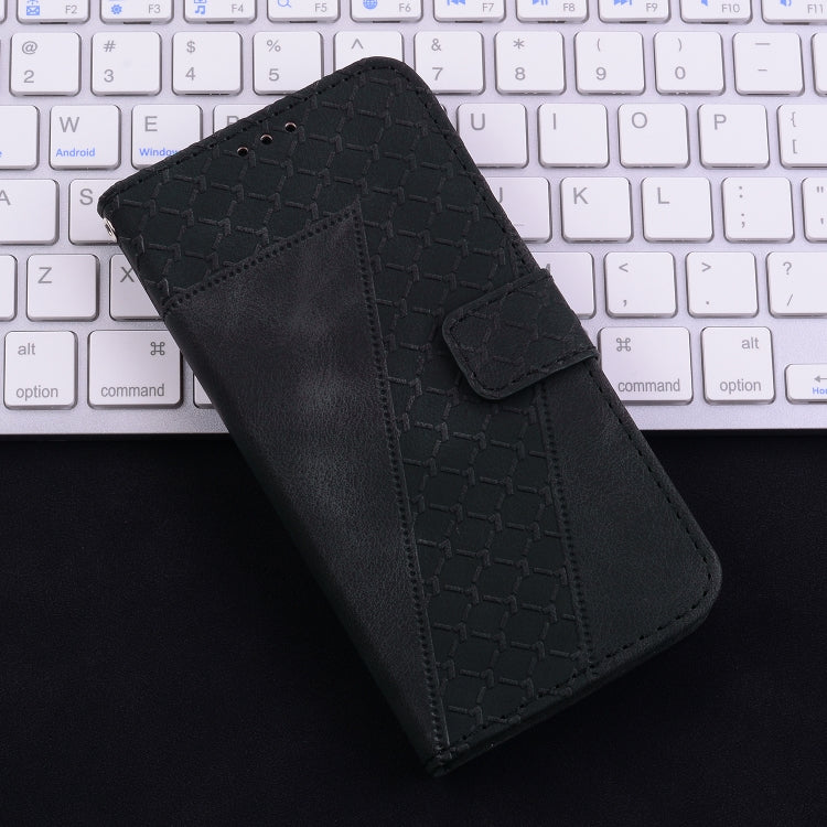 For Redmi K70 / K70 Pro Seven-shaped Embossed Leather Phone Case(Black)
