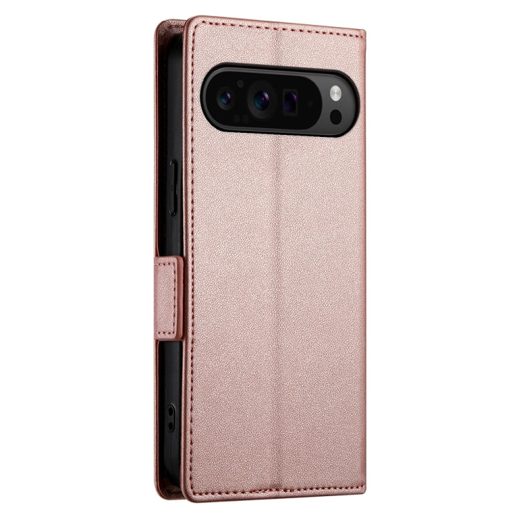For Google Pixel 9 Pro Side Buckle Magnetic Frosted Leather Phone Case(Rose Gold) - free shipping - PMC TechLife - Order now!