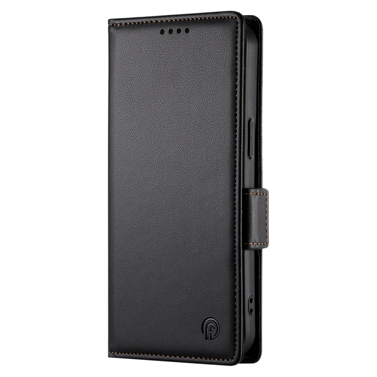 For Google Pixel 9 Pro Side Buckle Magnetic Frosted Leather Phone Case(Black)