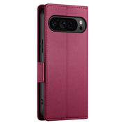 For Google Pixel 9 Pro Side Buckle Magnetic Frosted Leather Phone Case(Wine Red)