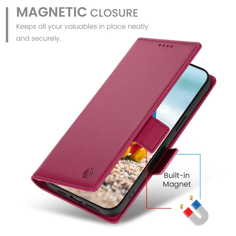 For Google Pixel 9 Pro Side Buckle Magnetic Frosted Leather Phone Case(Wine Red) - Google Cases by PMC TechLife | Online Shopping South Africa | PMC TechLife | Buy Now Pay Later Mobicred
