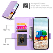 For Google Pixel 9 Side Buckle Magnetic Frosted Leather Phone Case(Purple)