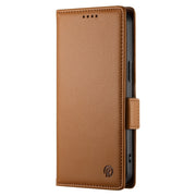 For Google Pixel 9 Side Buckle Magnetic Frosted Leather Phone Case(Brown)