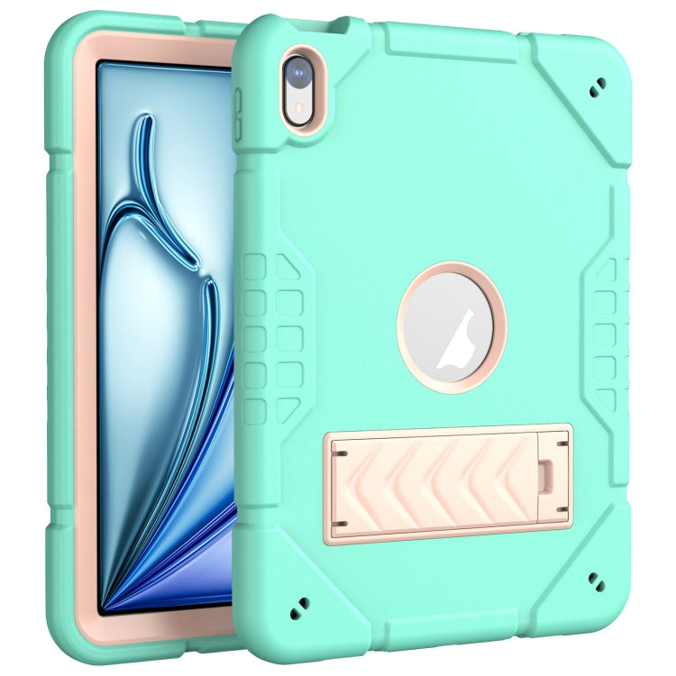 For iPad Air 11 2024 Armor Holder Silicone Hybrid PC Tablet Case(Mint Green Gold) - iPad Air 11 2024 Cases by PMC TechLife | Online Shopping South Africa | PMC TechLife | Buy Now Pay Later Mobicred