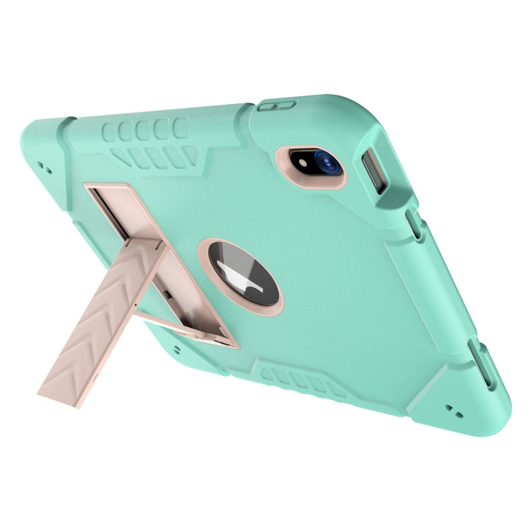 For iPad Air 11 2024 Armor Holder Silicone Hybrid PC Tablet Case(Mint Green Gold) - iPad Air 11 2024 Cases by PMC TechLife | Online Shopping South Africa | PMC TechLife | Buy Now Pay Later Mobicred