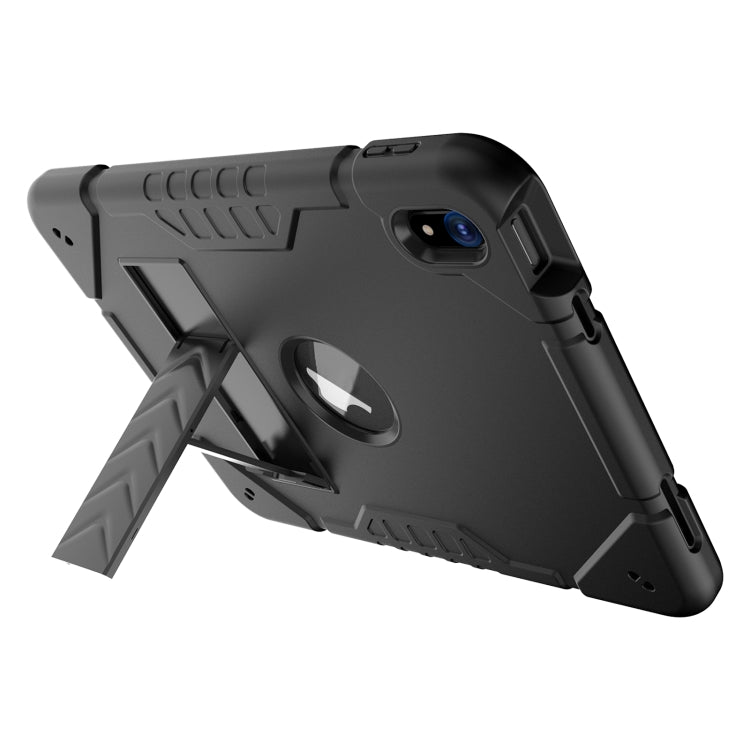 For iPad Air 11 2025 / 2024 Armor Holder Silicone Hybrid PC Tablet Case(Black) - iPad Air 11 2025 / 2024 Cases by PMC TechLife | Online Shopping South Africa | PMC TechLife | Buy Now Pay Later Mobicred