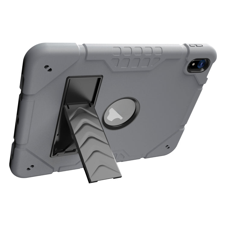 For iPad Air 11 2025 / 2024 Armor Holder Silicone Hybrid PC Tablet Case(Grey Black) - iPad Air 11 2025 / 2024 Cases by PMC TechLife | Online Shopping South Africa | PMC TechLife | Buy Now Pay Later Mobicred